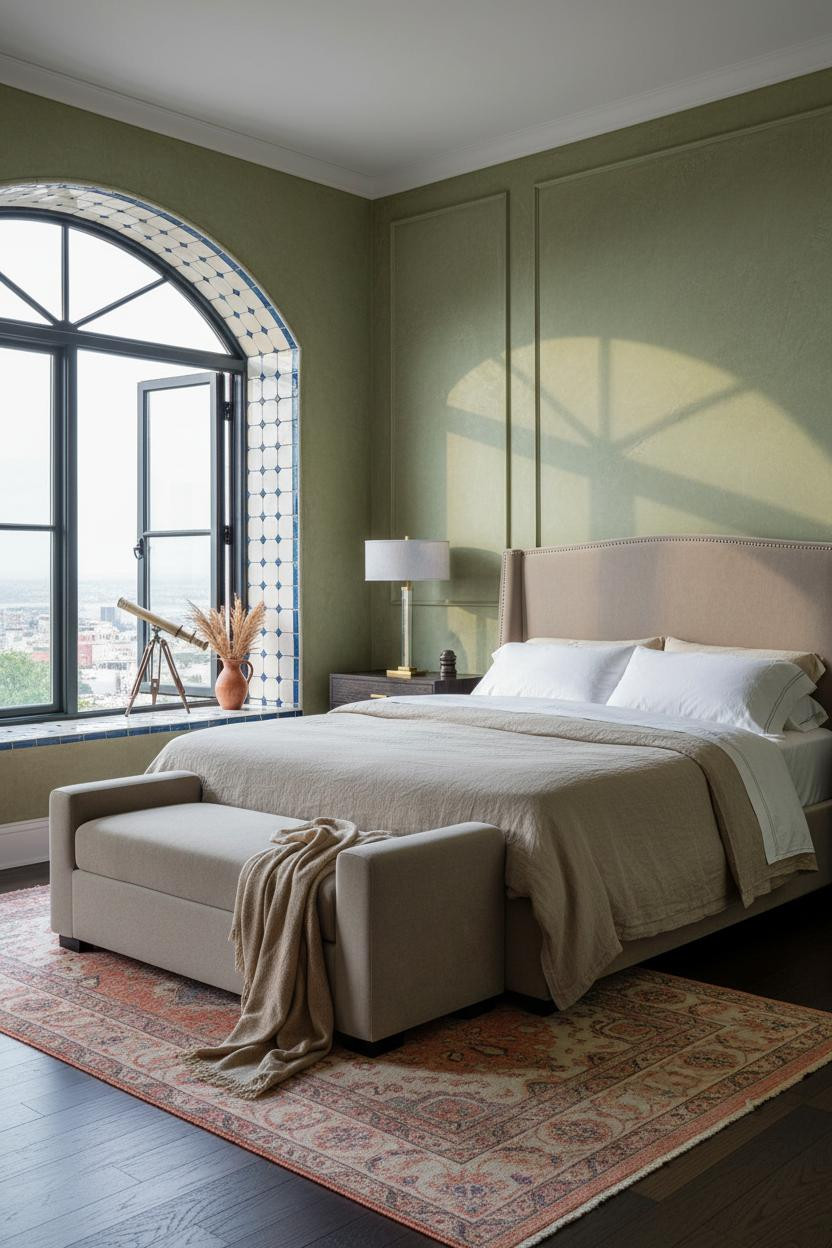 Coastal Granddaughter Bedroom Arched Tile Alcove