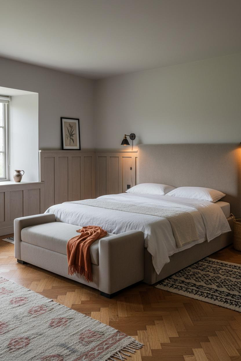 Cottage Bedroom English Country Wainscoting