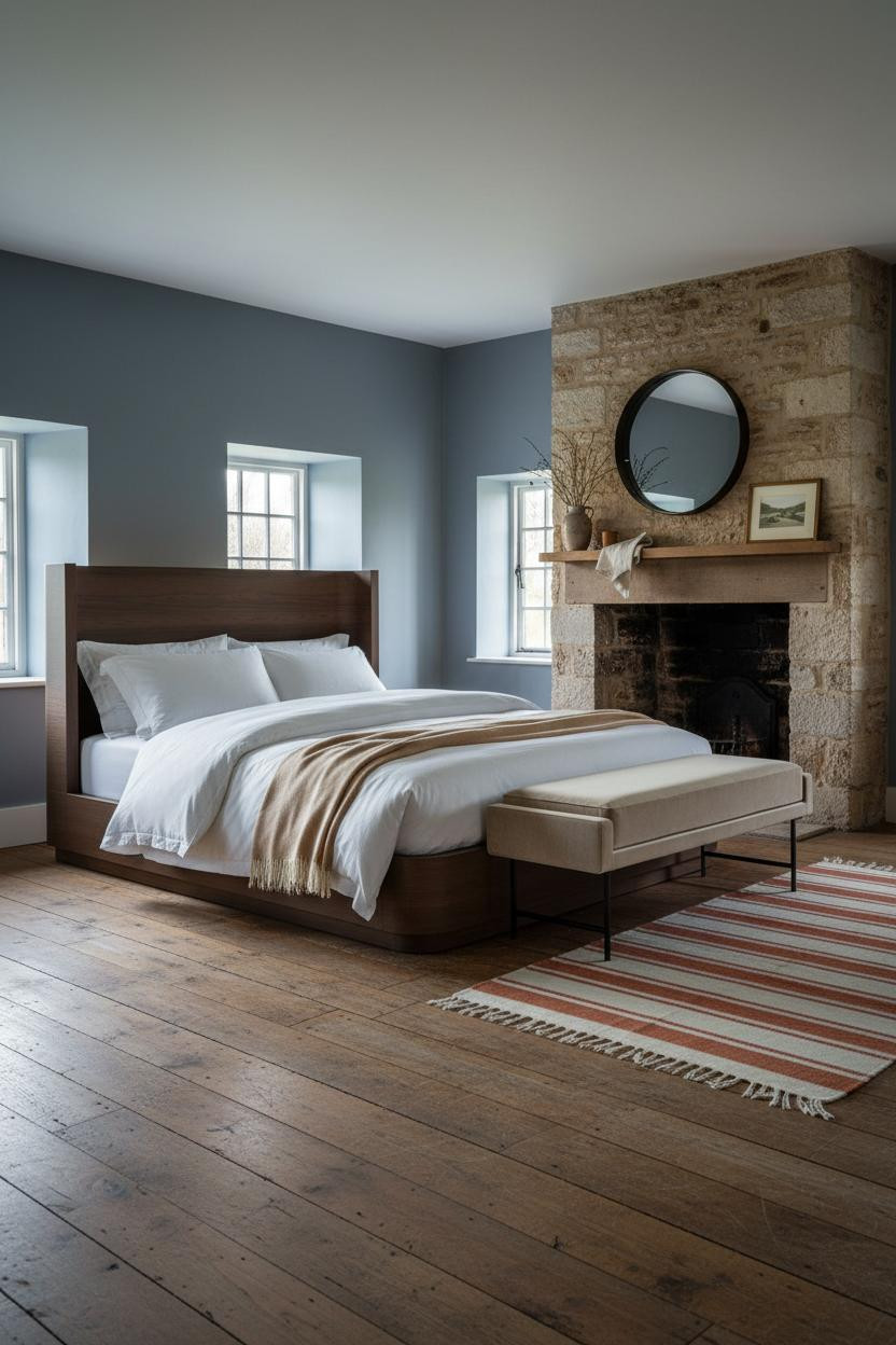 Cottage Bedroom Ideas English Country Fireplace Design