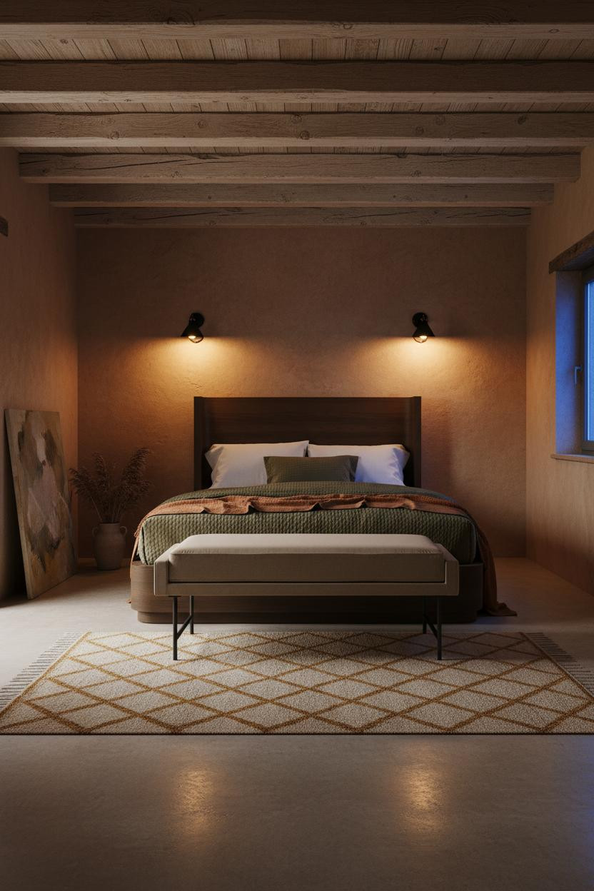 Cottage Bedroom Rustic Provencal Farmhouse