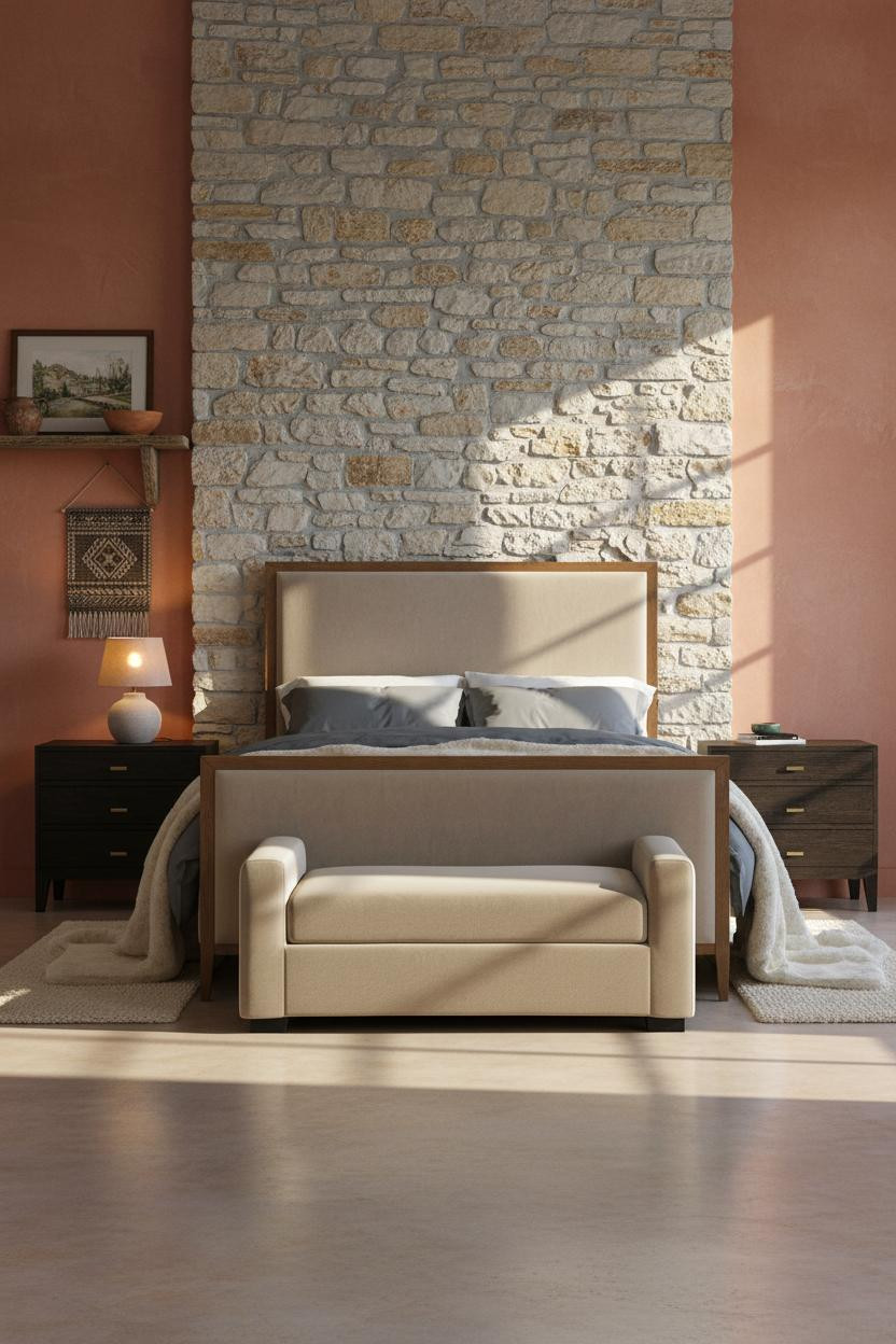 Cottage Bedroom Provencal Stone Rustic