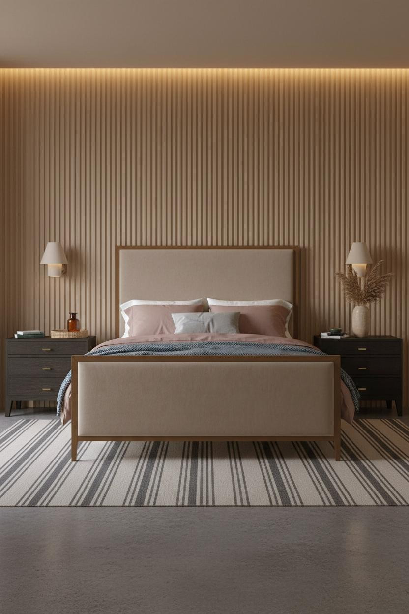 Couple Bedroom Clay Wall Shared Space