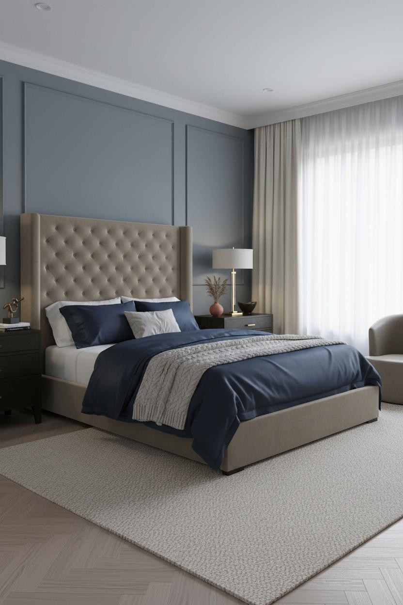 Couple Bedroom Coastal Modern Headboard