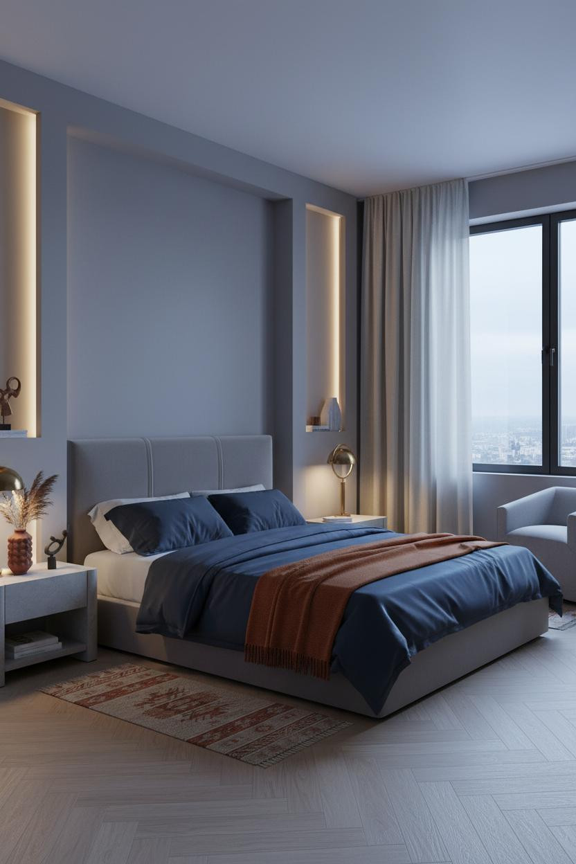 Couple Bedroom Ideas Urban Minimal Backlit