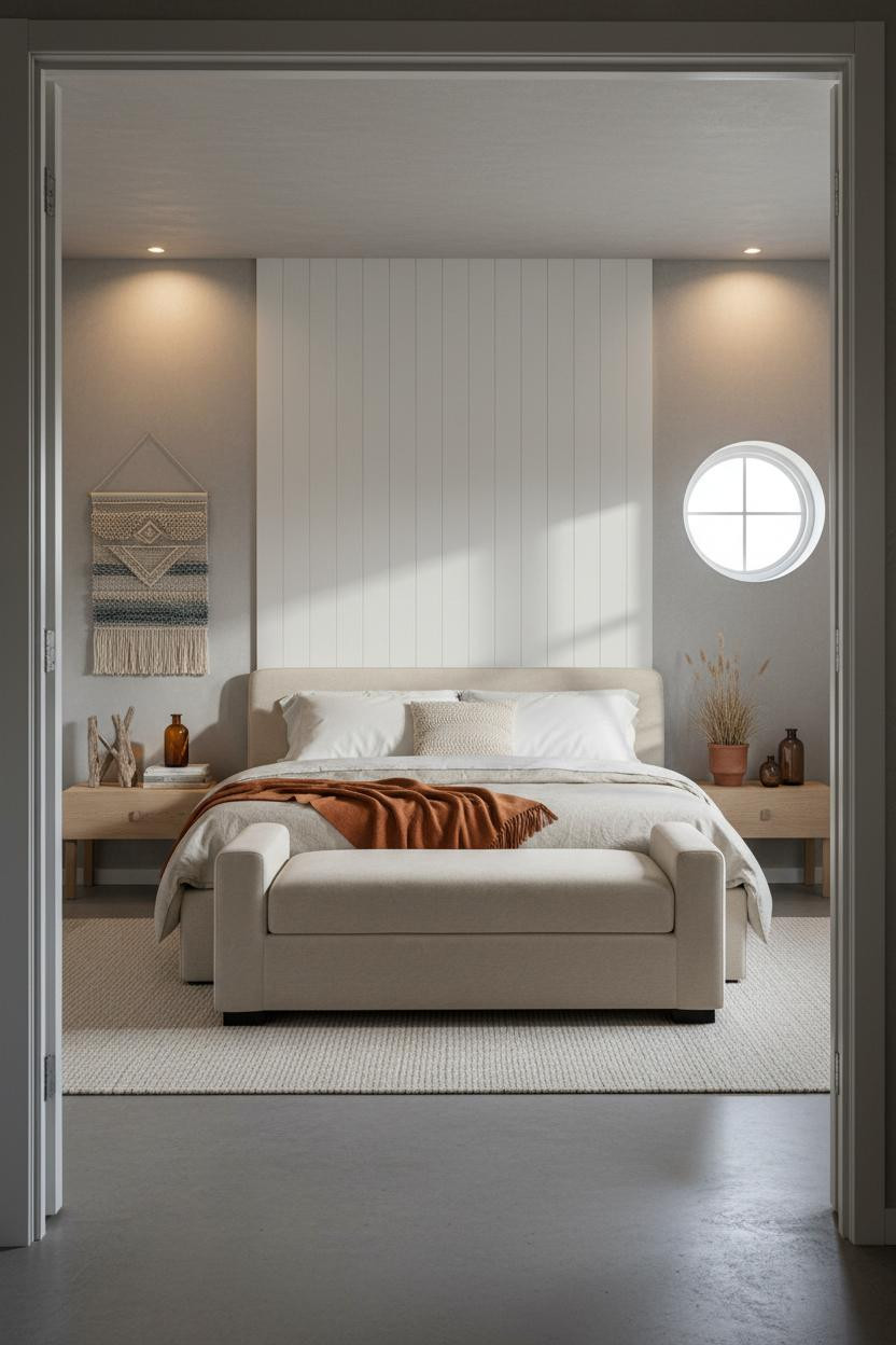 Cozy Coastal Bedroom Board Batten