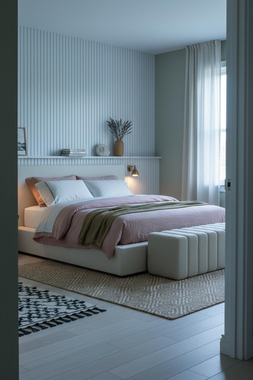 Cozy Coastal Bedroom Whitewashed Shiplap