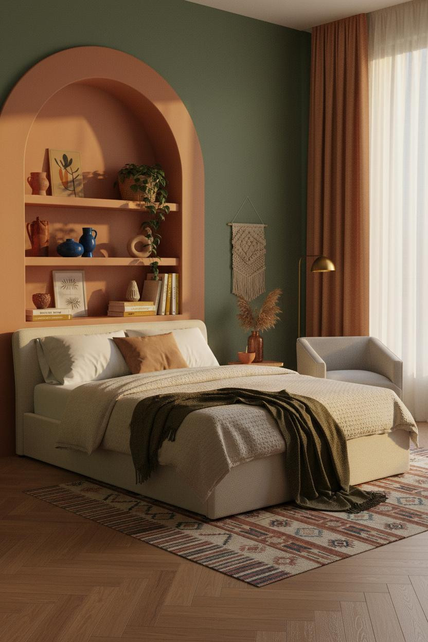 Cozy Colorful Bedroom Boho Maximalist Style