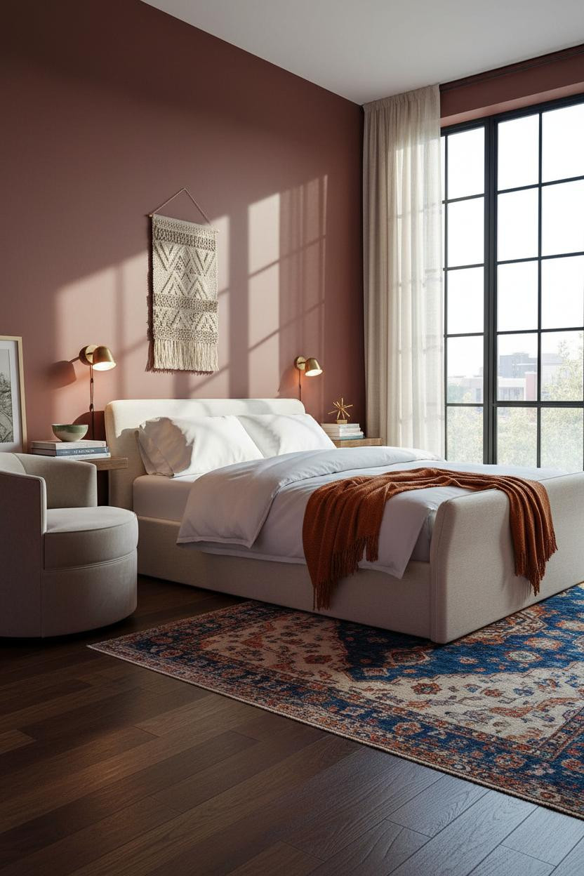 Cozy Colorful Bedroom Maximalist Eclectic Design