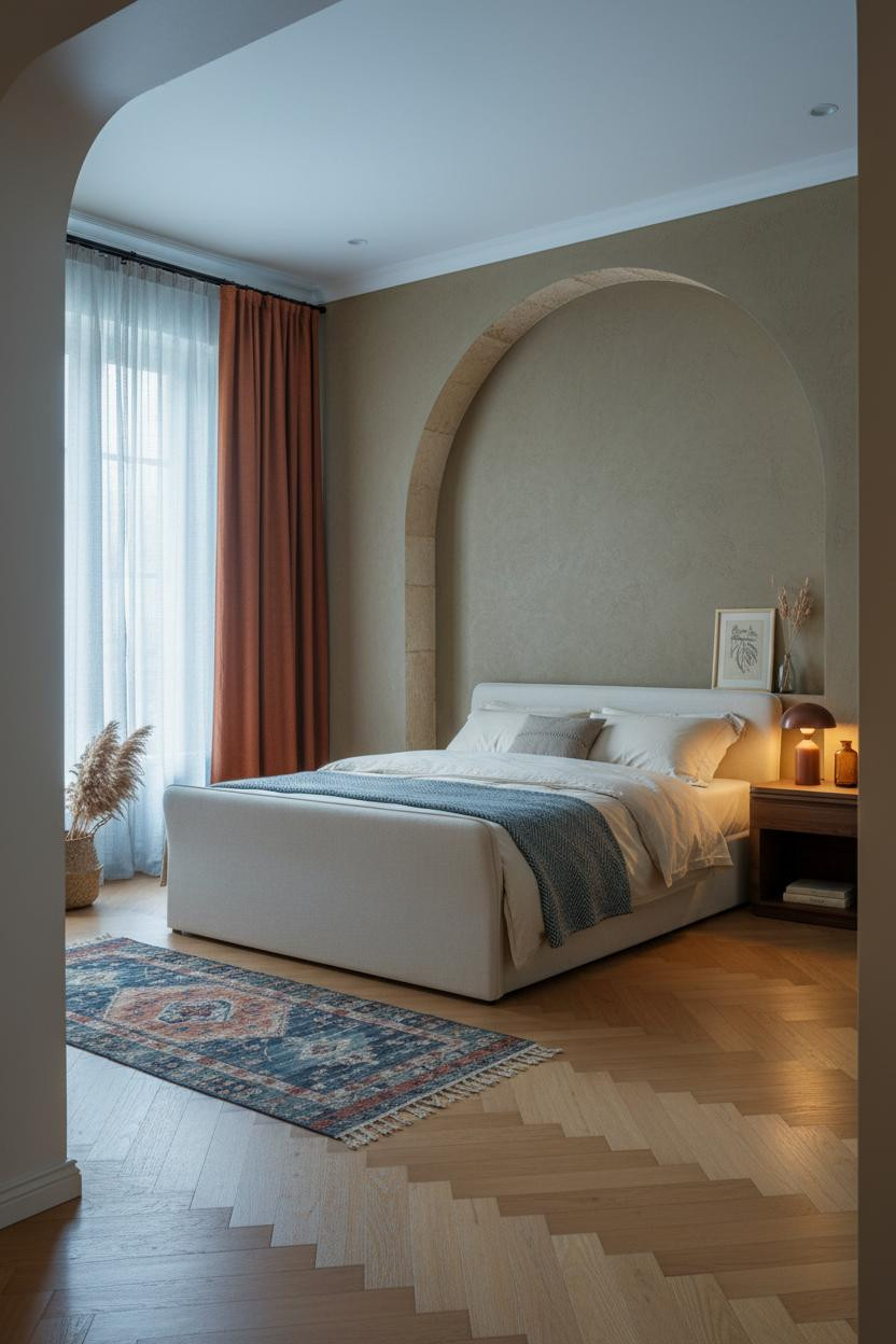 Cozy Eclectic Bedroom Japandi Vintage Arch