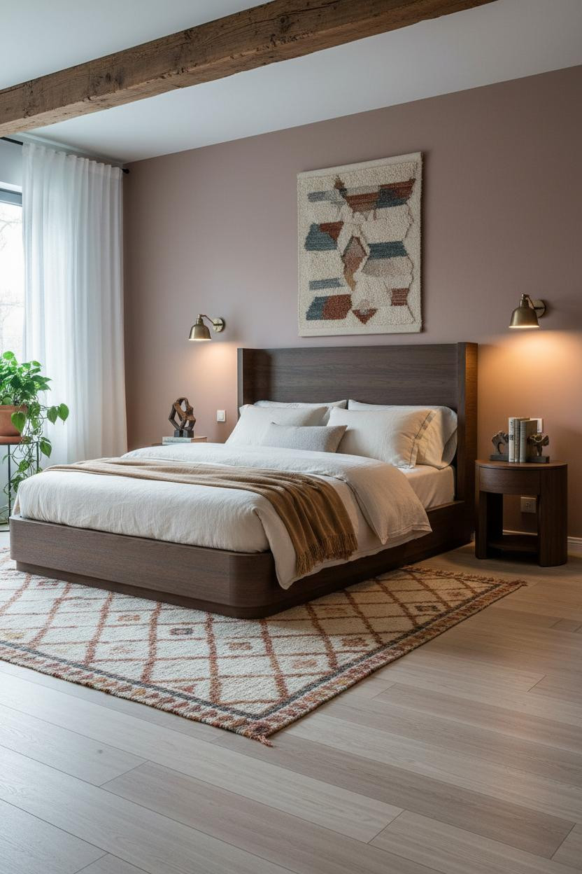 Cozy Eclectic Bedroom Vintage Rustic