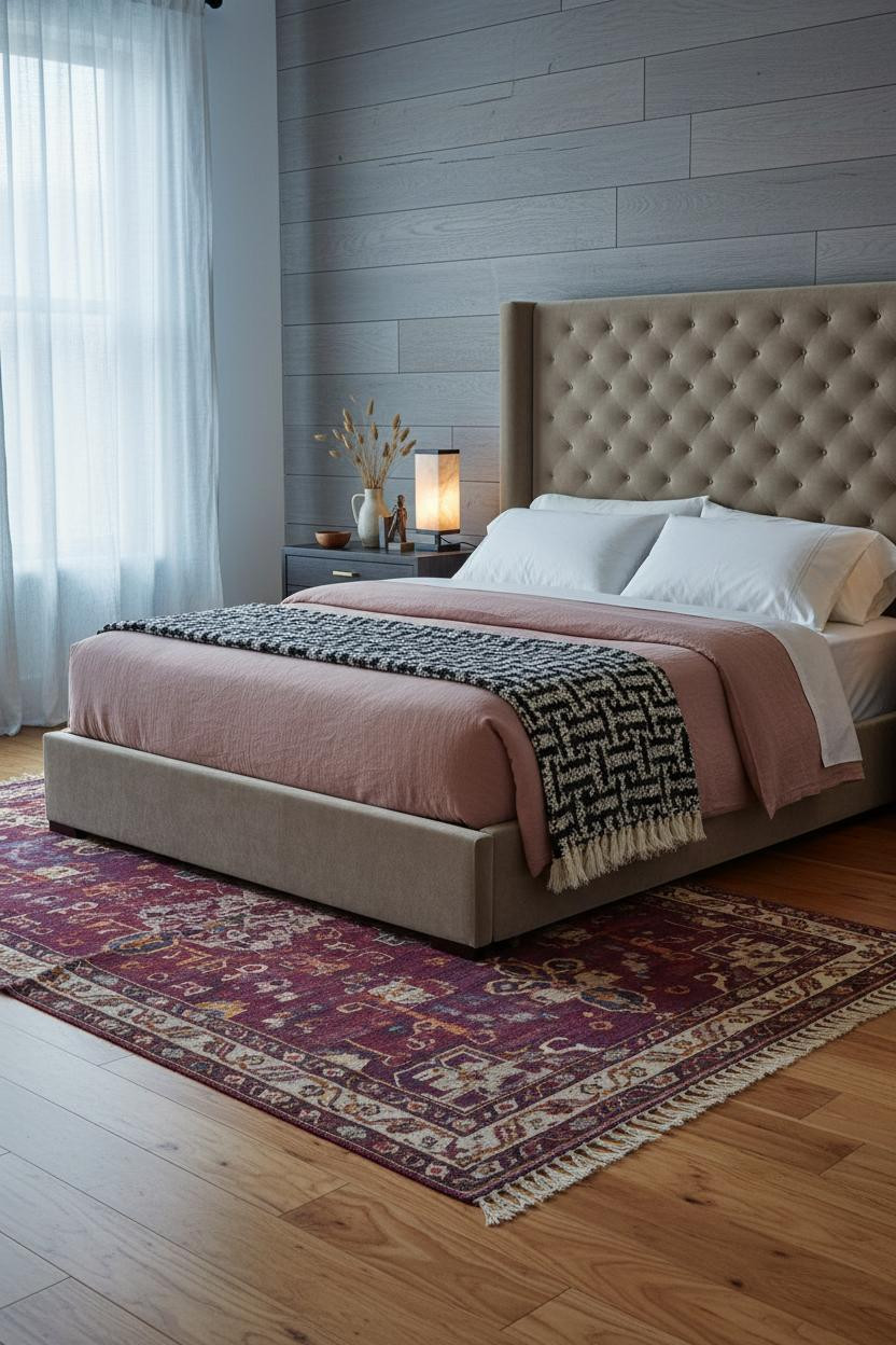 Cozy Eclectic Bedroom Vintage Shiplap