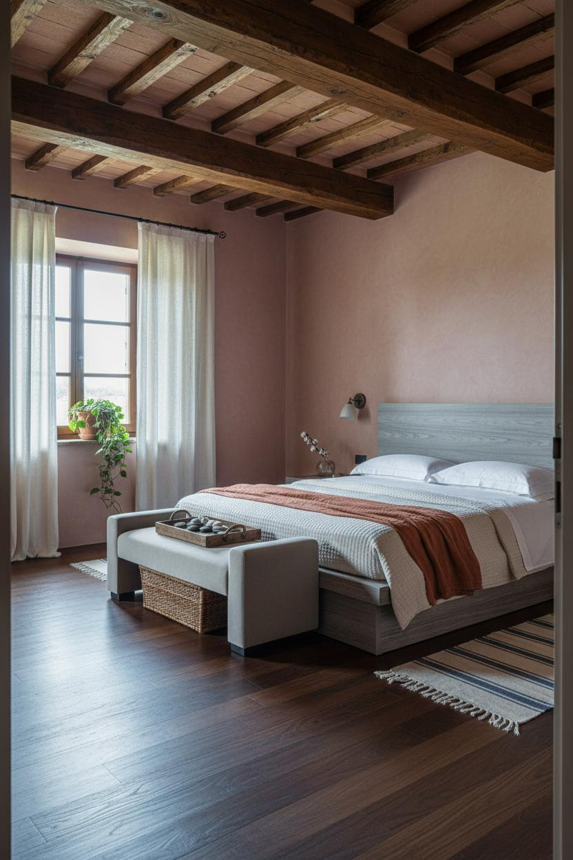 Cozy Farmhouse Bedroom Tuscan Boho