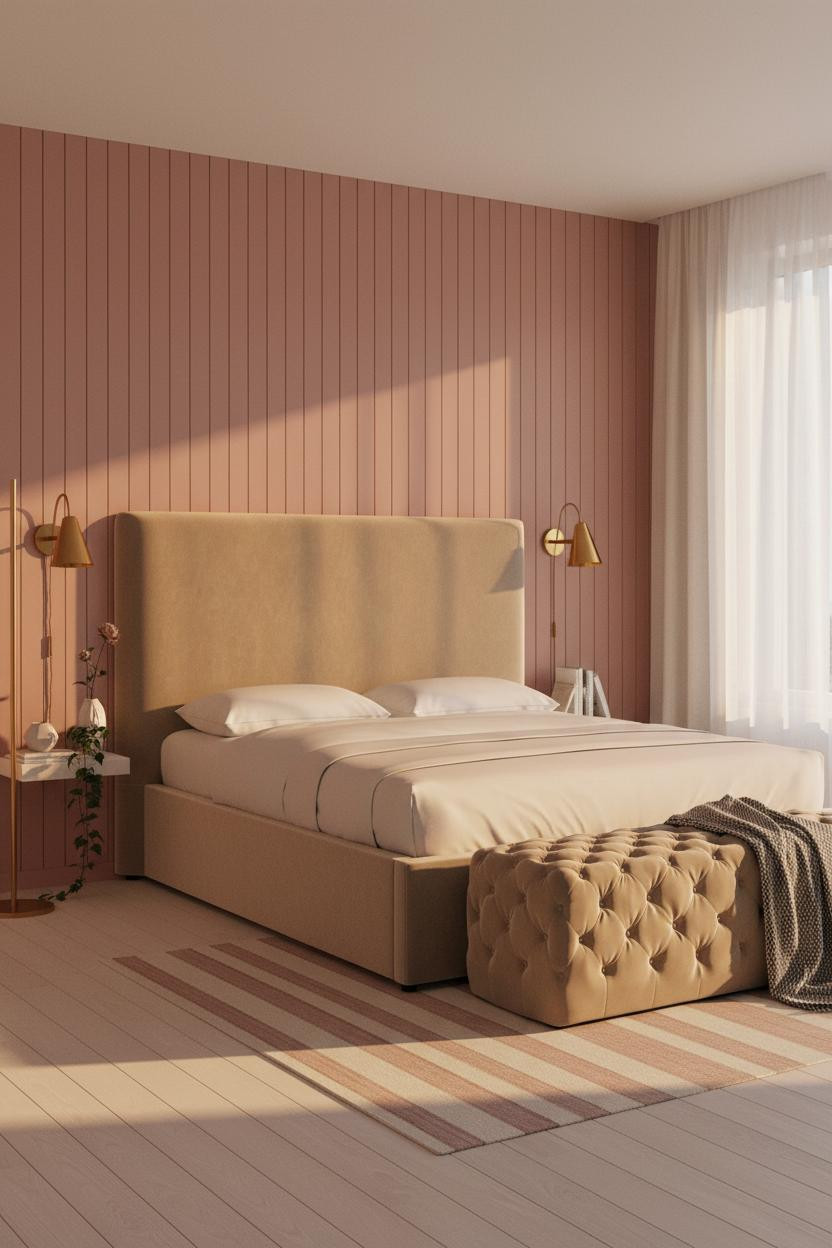 Cozy Girly Bedroom Dusty Rose Board And Batten