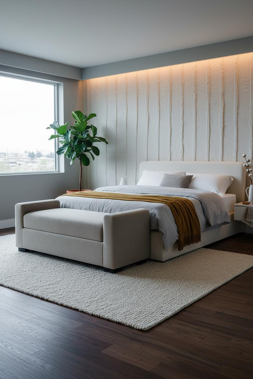 Cozy Girly Bedroom Ideas Plaster Accent Wall