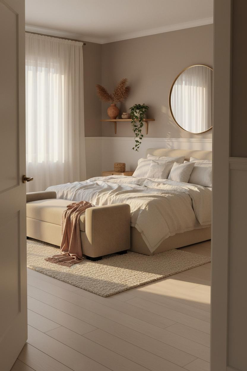 Cozy Girly Bedroom Ideas Wainscoting Warm Light