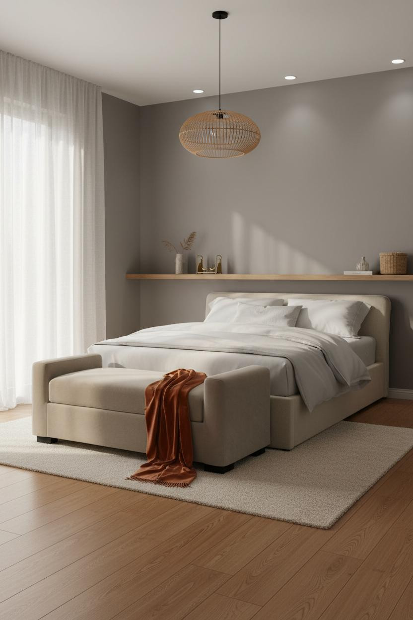 Cozy Girly Bedroom Ideas Warm Oak Shelf