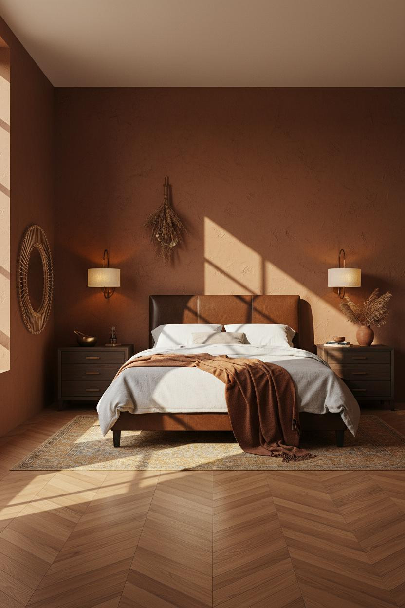 Dark Boho Bedroom Moody Aesthetic Earthy