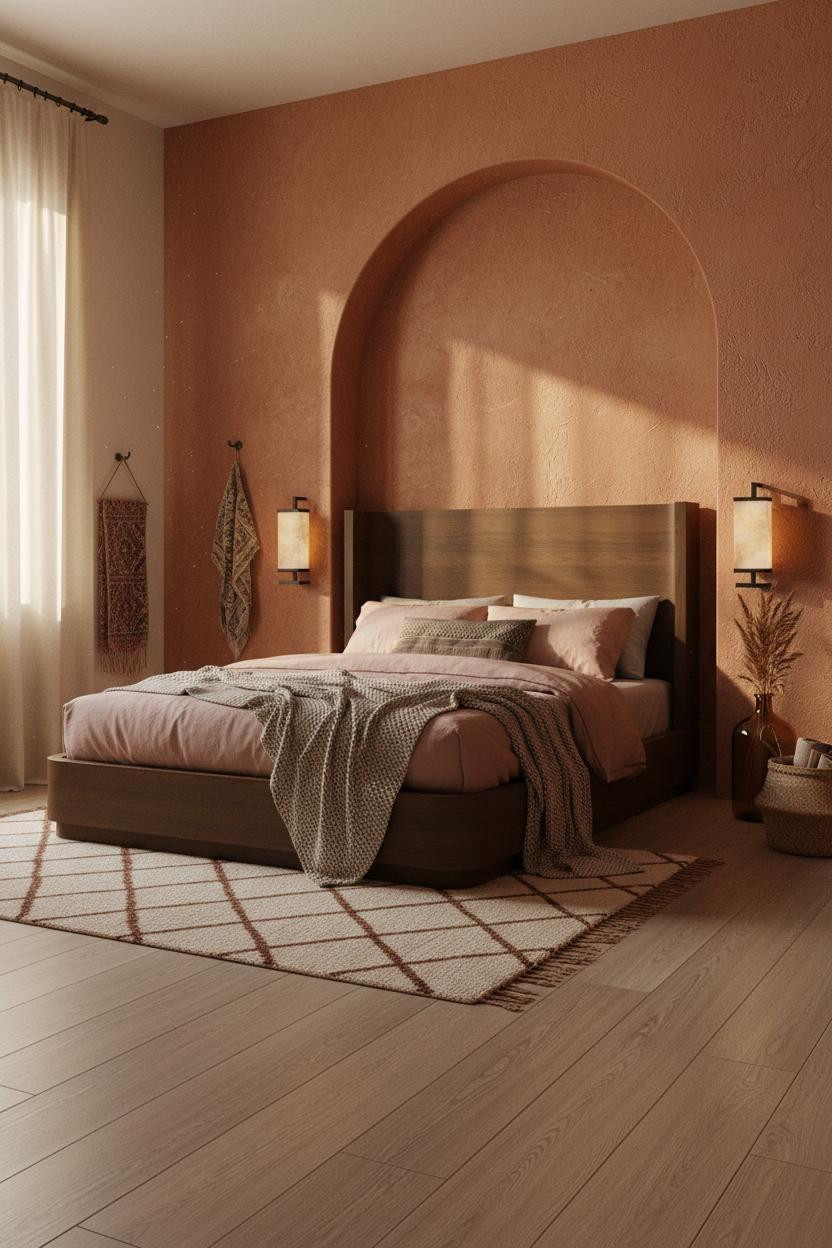 Dark Boho Bedroom Terracotta Alcove