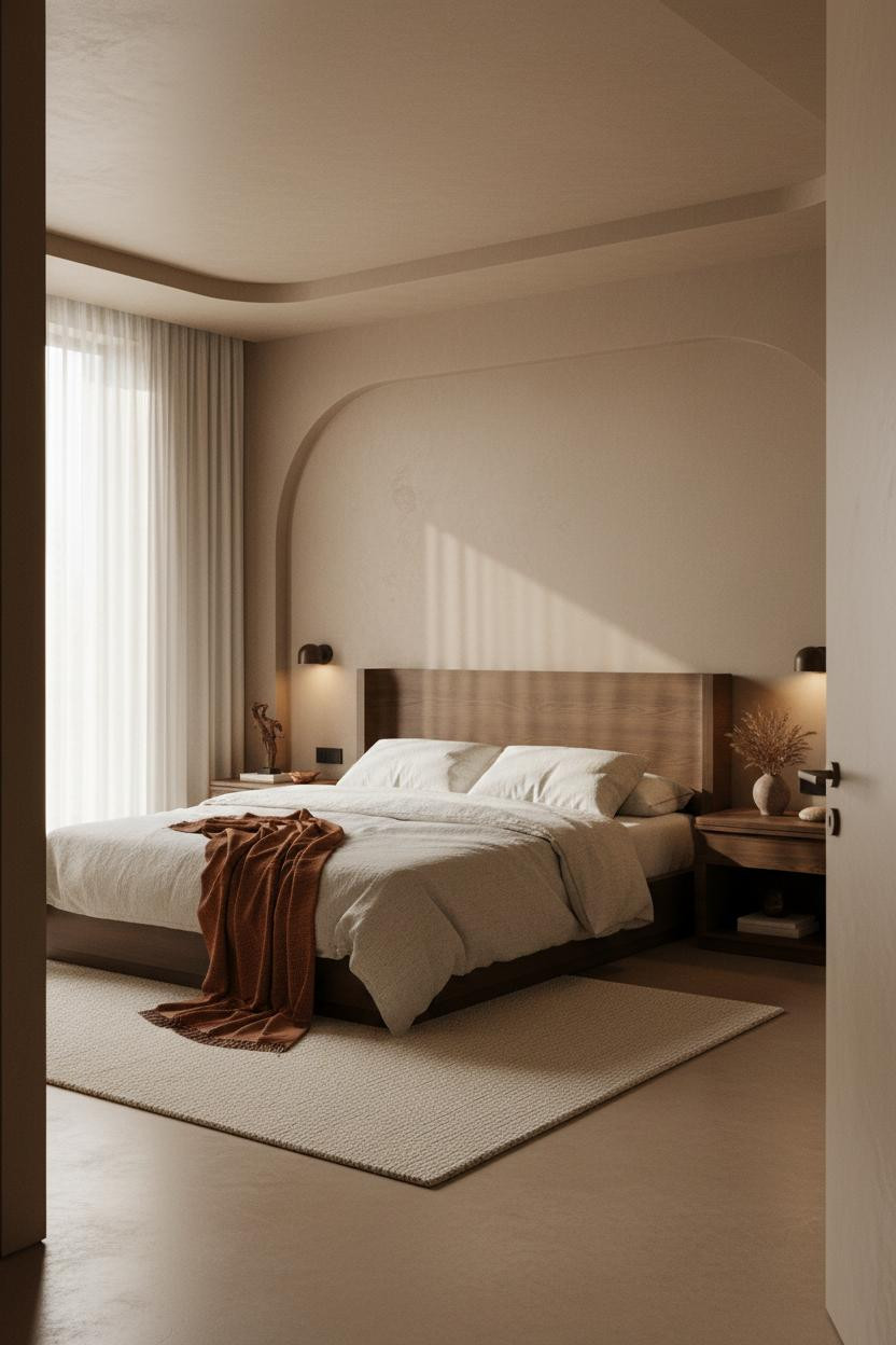 Dark Brown Bed Frame Bedroom Headboard