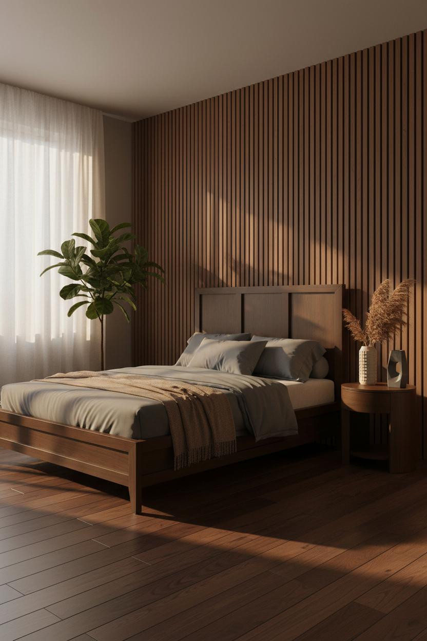 Dark Brown Bed Frame Walnut Bedroom