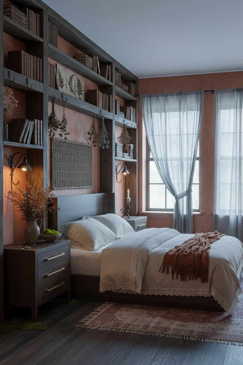 Dark Cottagecore Bedroom Bookshelf Forestcore