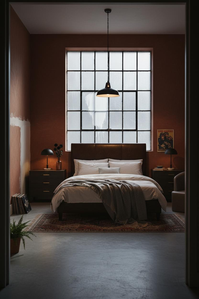 Dark Grunge Bedroom Industrial Window