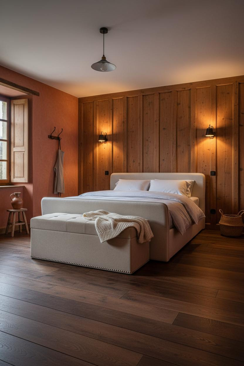 European Farmhouse Bedroom French Country Antique Wood