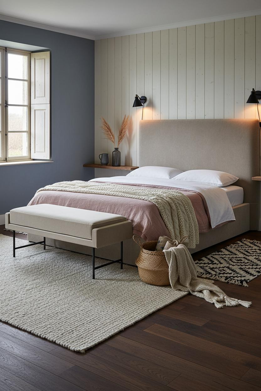 European Farmhouse Bedroom French Country Shiplap