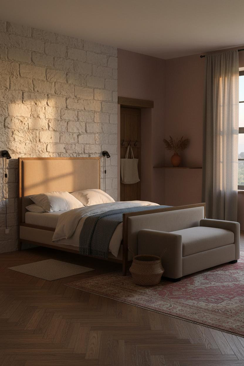 European Farmhouse Bedroom French Country Stone