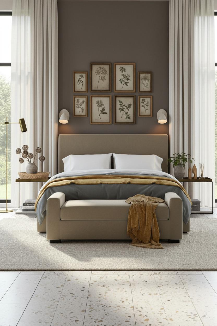 Farmhouse Bedroom Botanical Gallery Wall