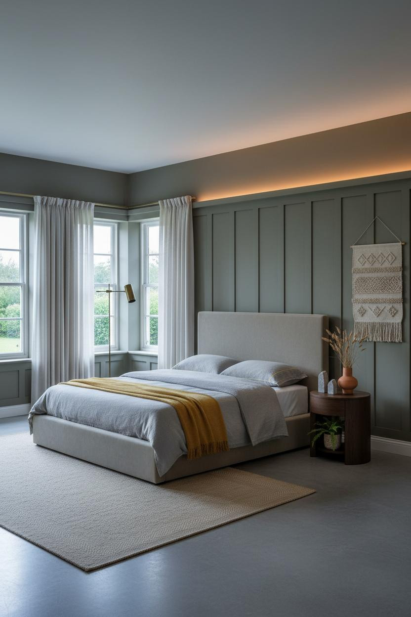 French Classic Bedroom Board and Batten Walls