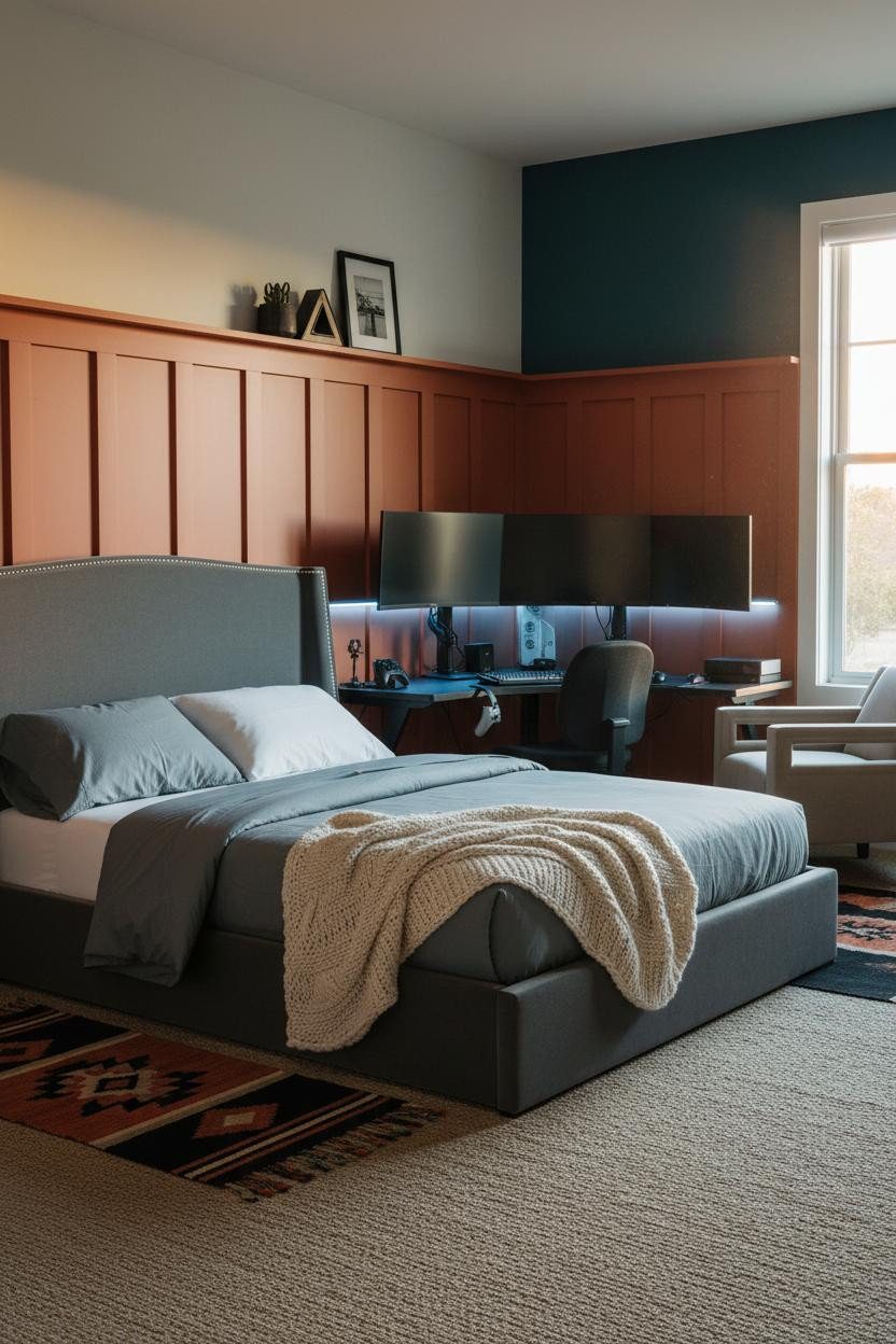 Gamer Bedroom Loft Bed Gaming Room