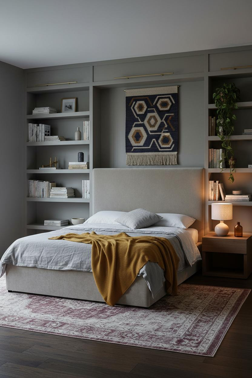 Grown Women Bedroom Cozy Glam Bookshelf