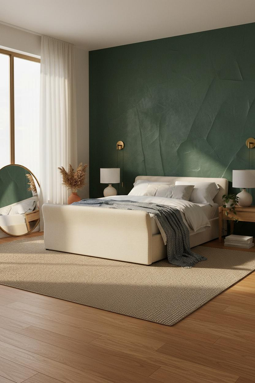 Grown Women Bedroom Cozy Glam Forest Green