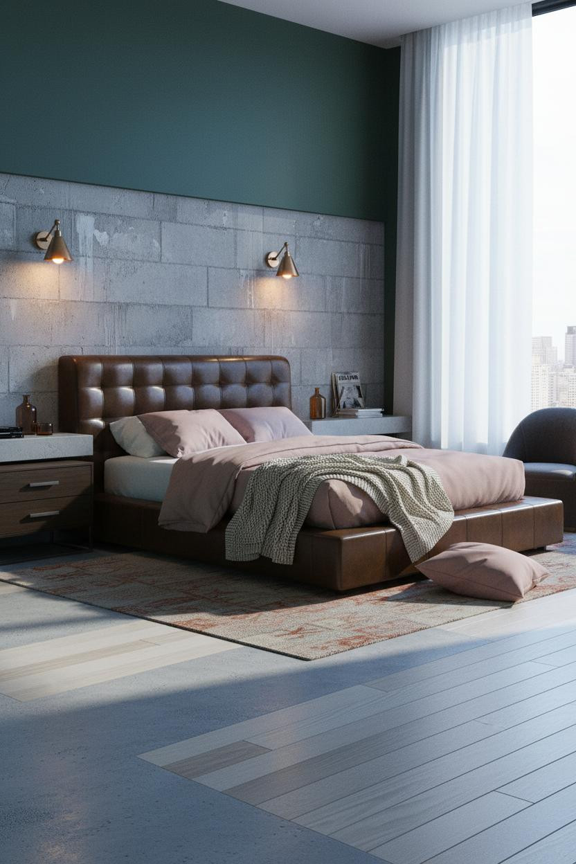 Grunge Bedroom Concrete Industrial Aesthetic