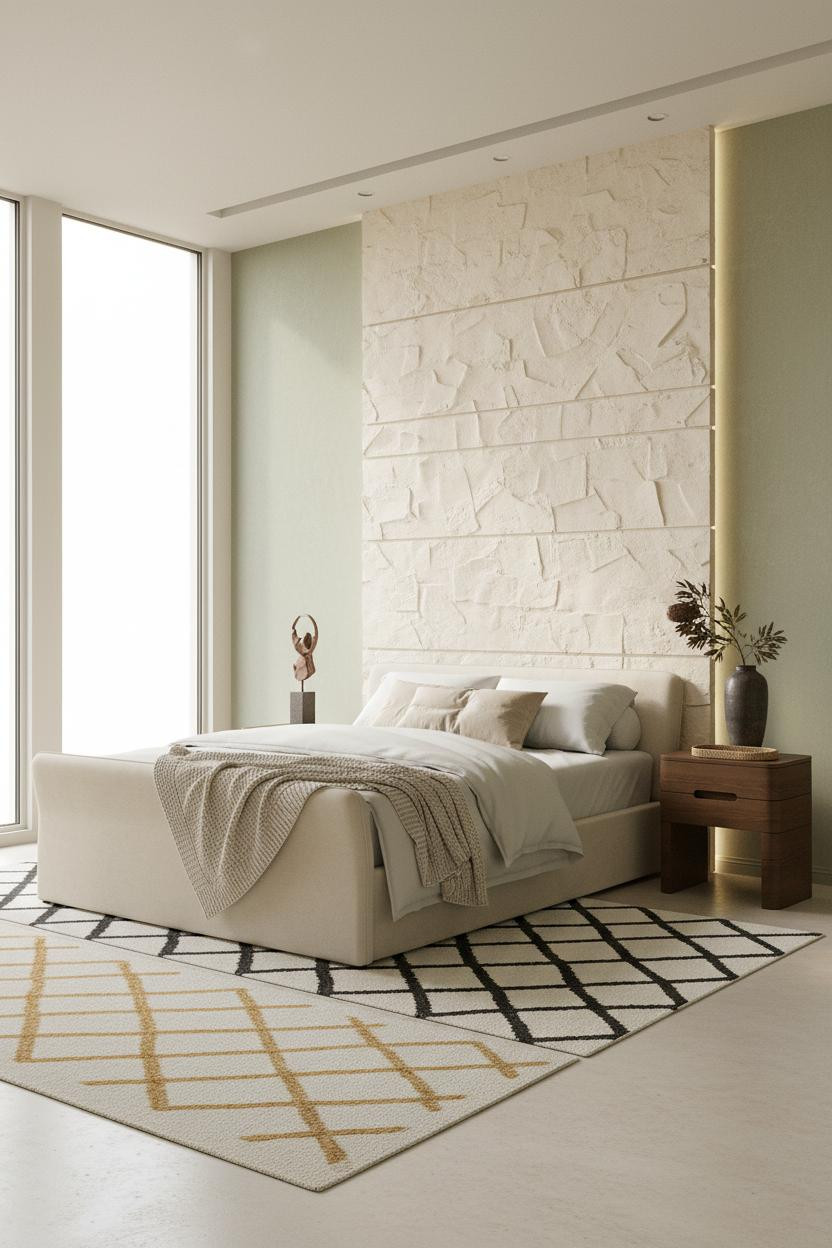 Indochine Bedroom Asian Colonial Sage Green