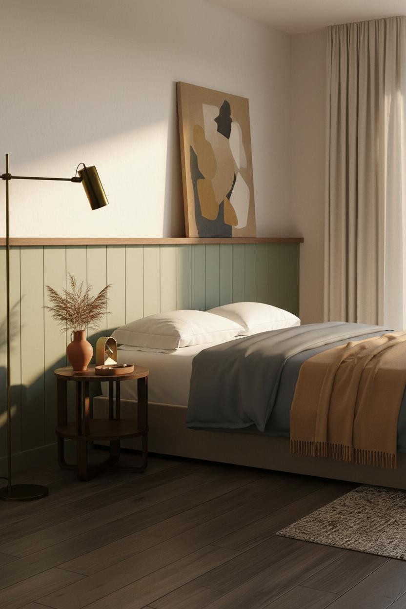 Japandi Nightstand Mid Century Modern Light Wood