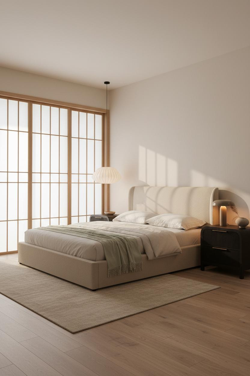 Japanese Studio Apartment Shoji Partition Minimal