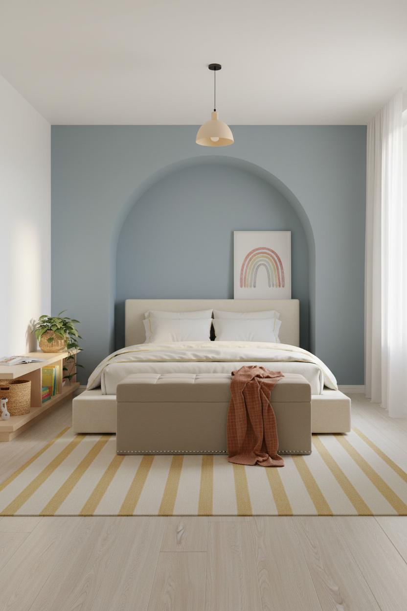 Kids Room Design Blue Alcove Bed