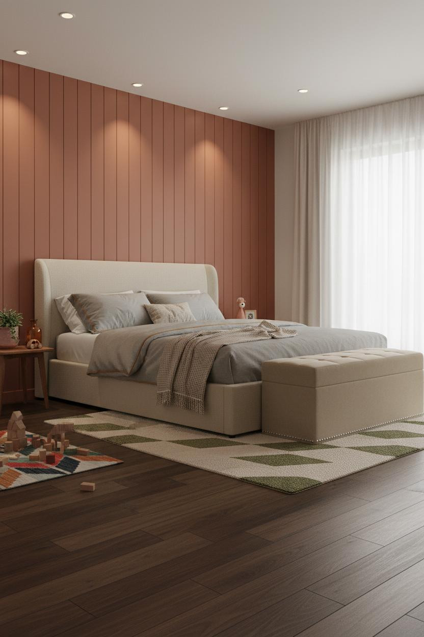 Kids Room Design Boho Terracotta Shiplap