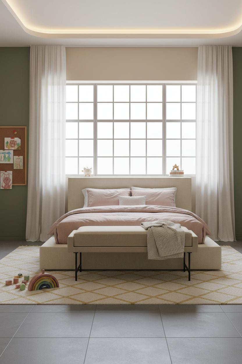 Kids Room Design Contemporary Window Wall