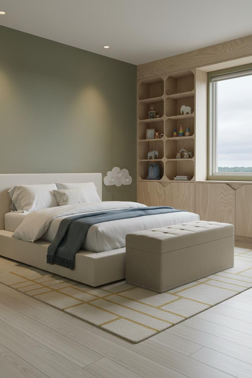 Kids Room Design Floating Shelves Calm