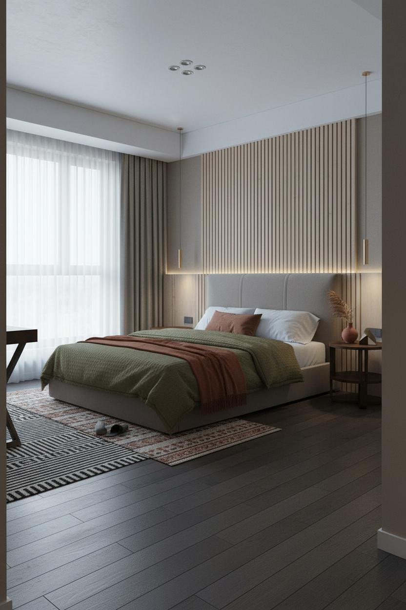 Korean Studio Apartment Minimalist Bedroom