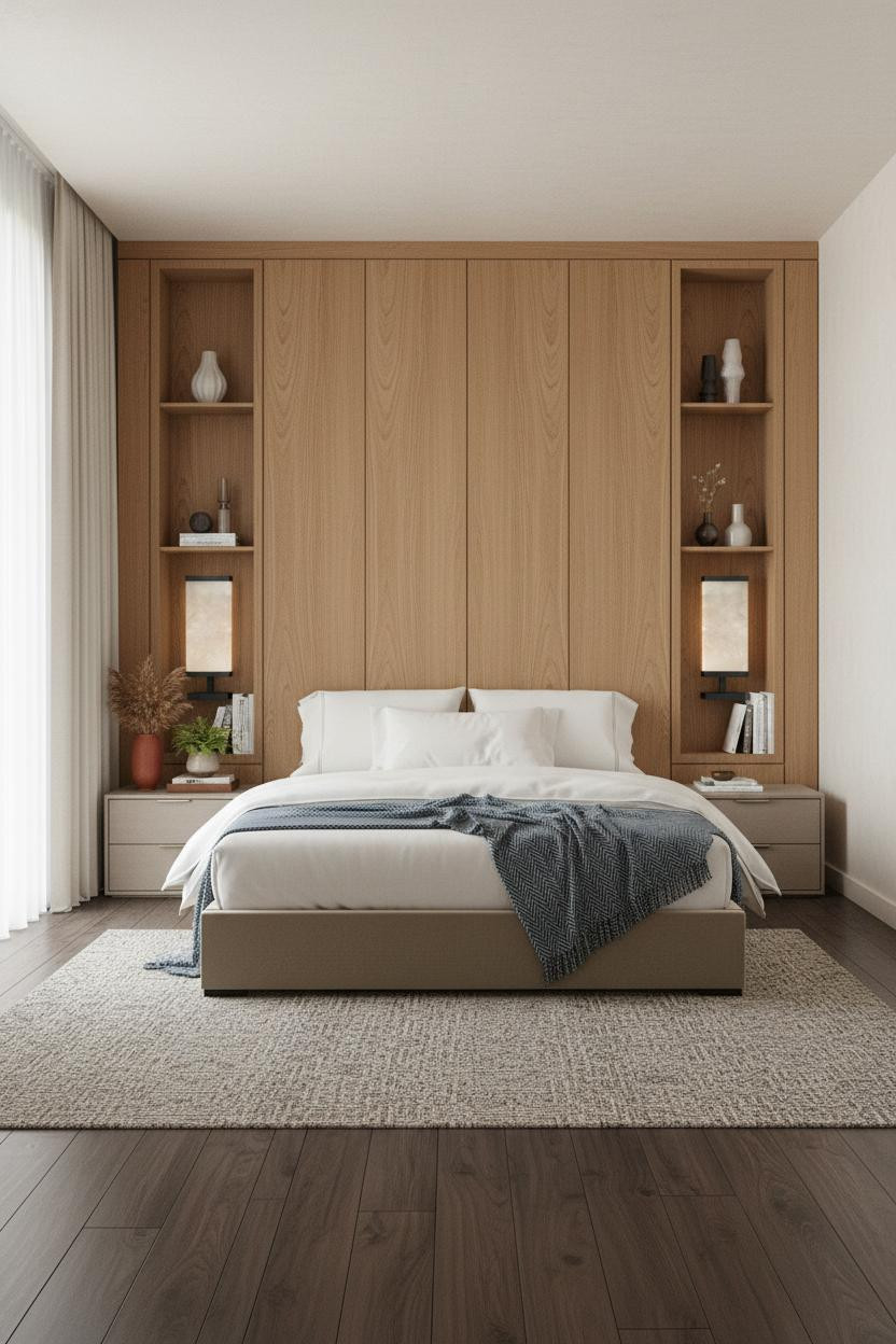 Luxury Bedroom Wardrobe Wall Design