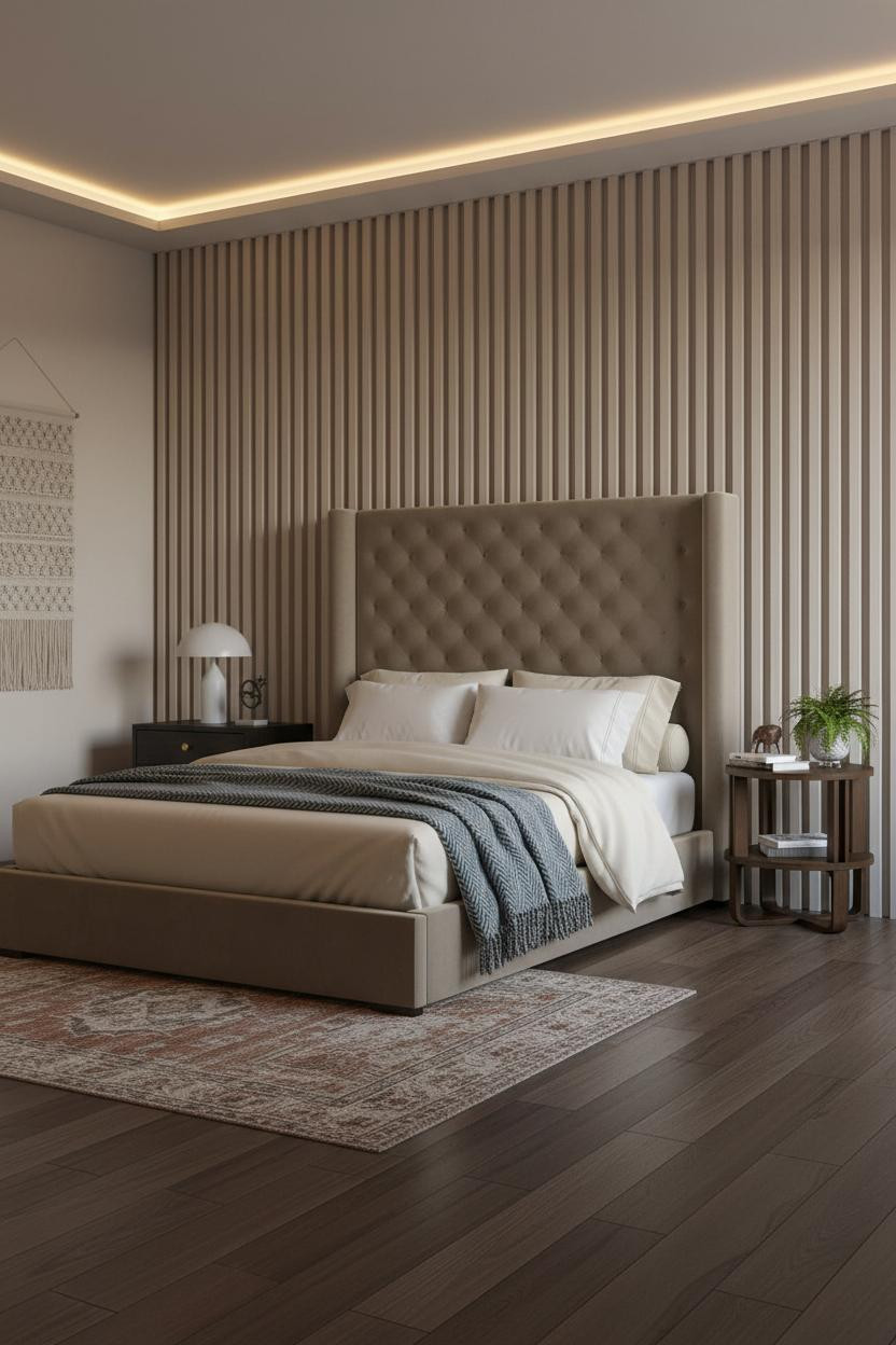 Master Bedroom Ideas Slatted Wall Design