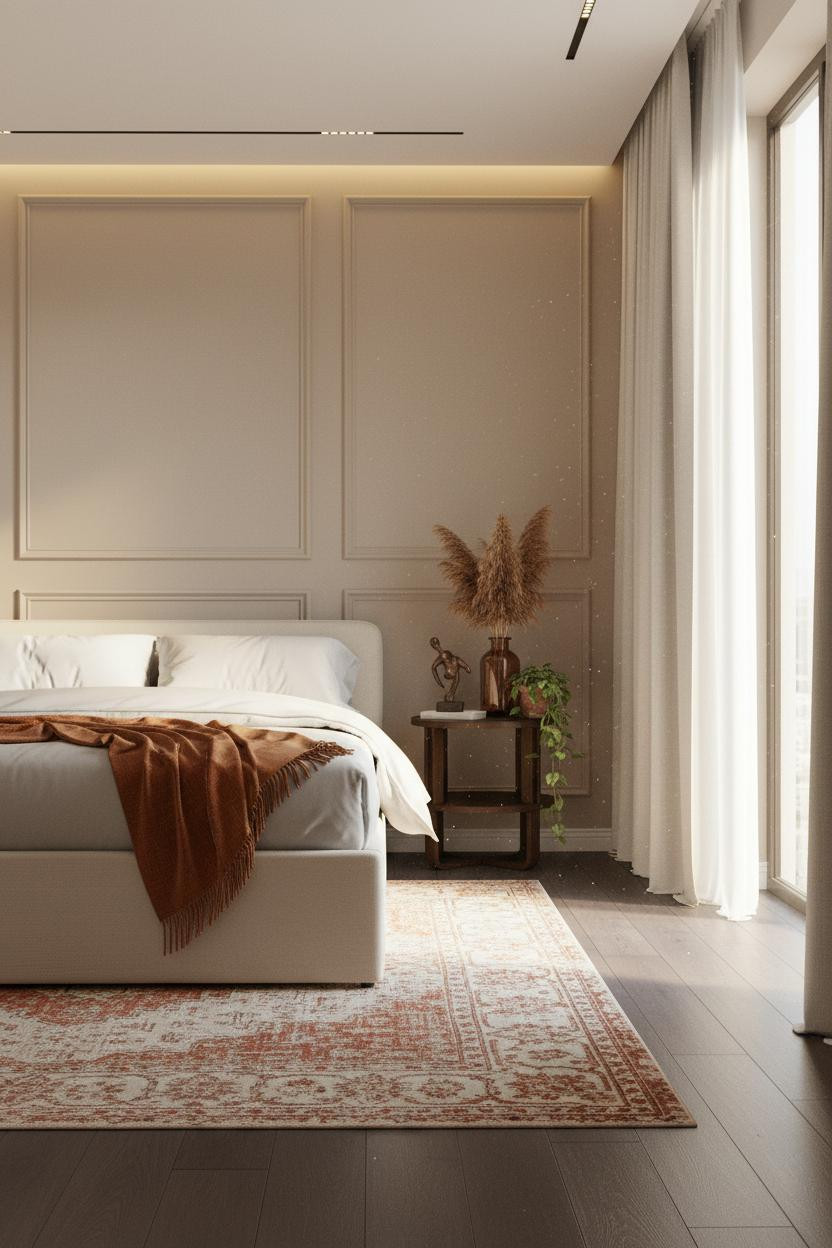 Master Bedroom Paneled Headwall Modern