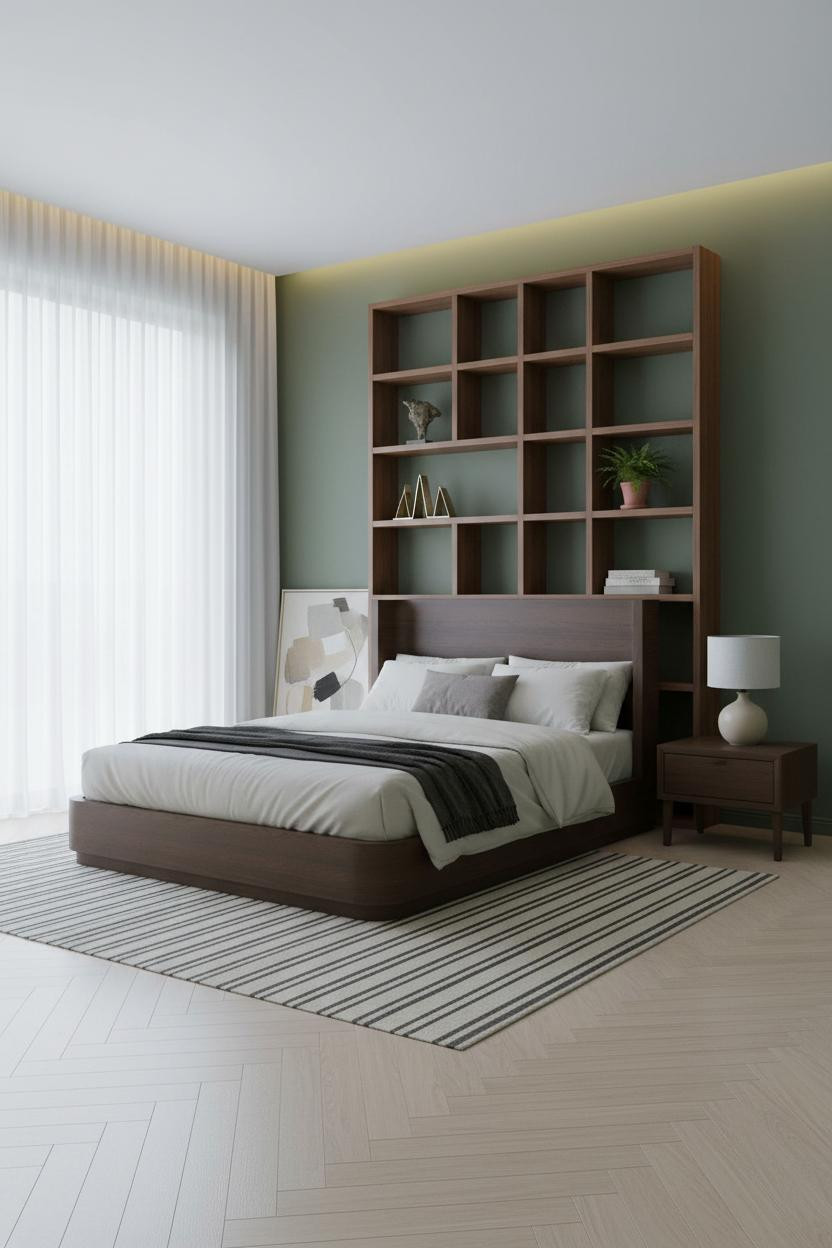 MCM Bedroom Japandi Mid Century Modern