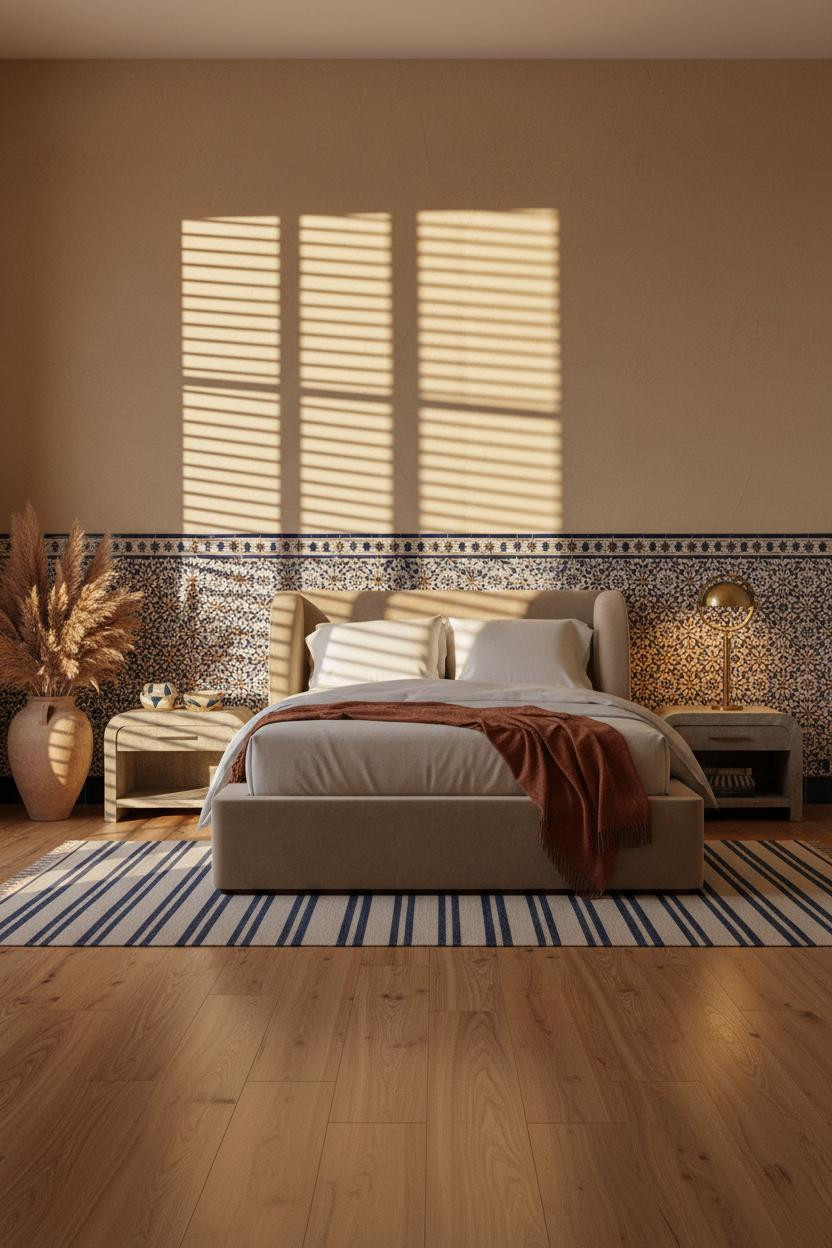 Mediterranean Bedroom Azulejo Tiles Spanish Modern