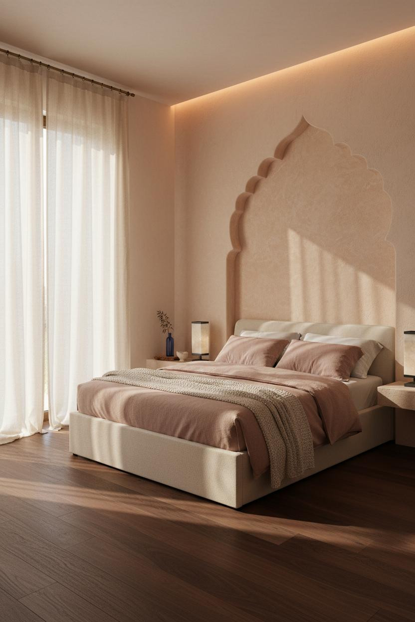 Mediterranean Bedroom Moorish Arch Spanish Design