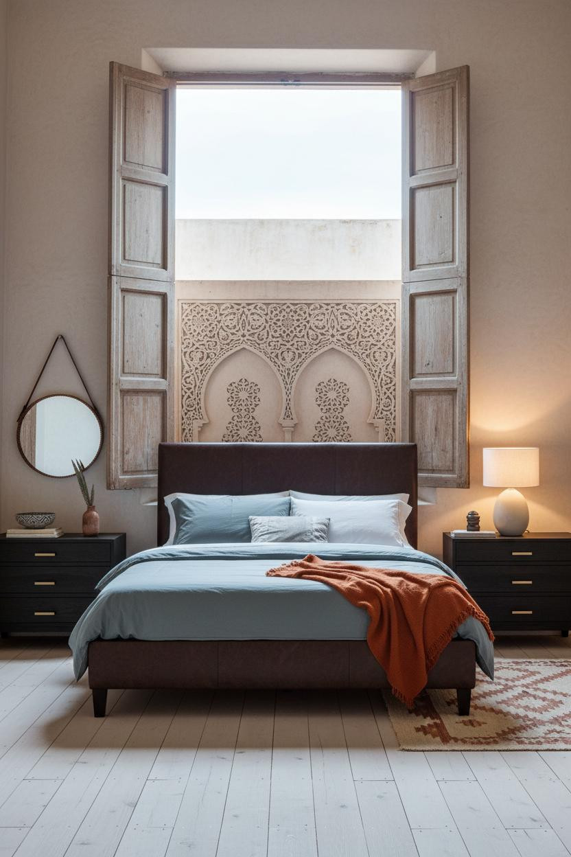 Mediterranean Bedroom Spanish Carved Plaster
